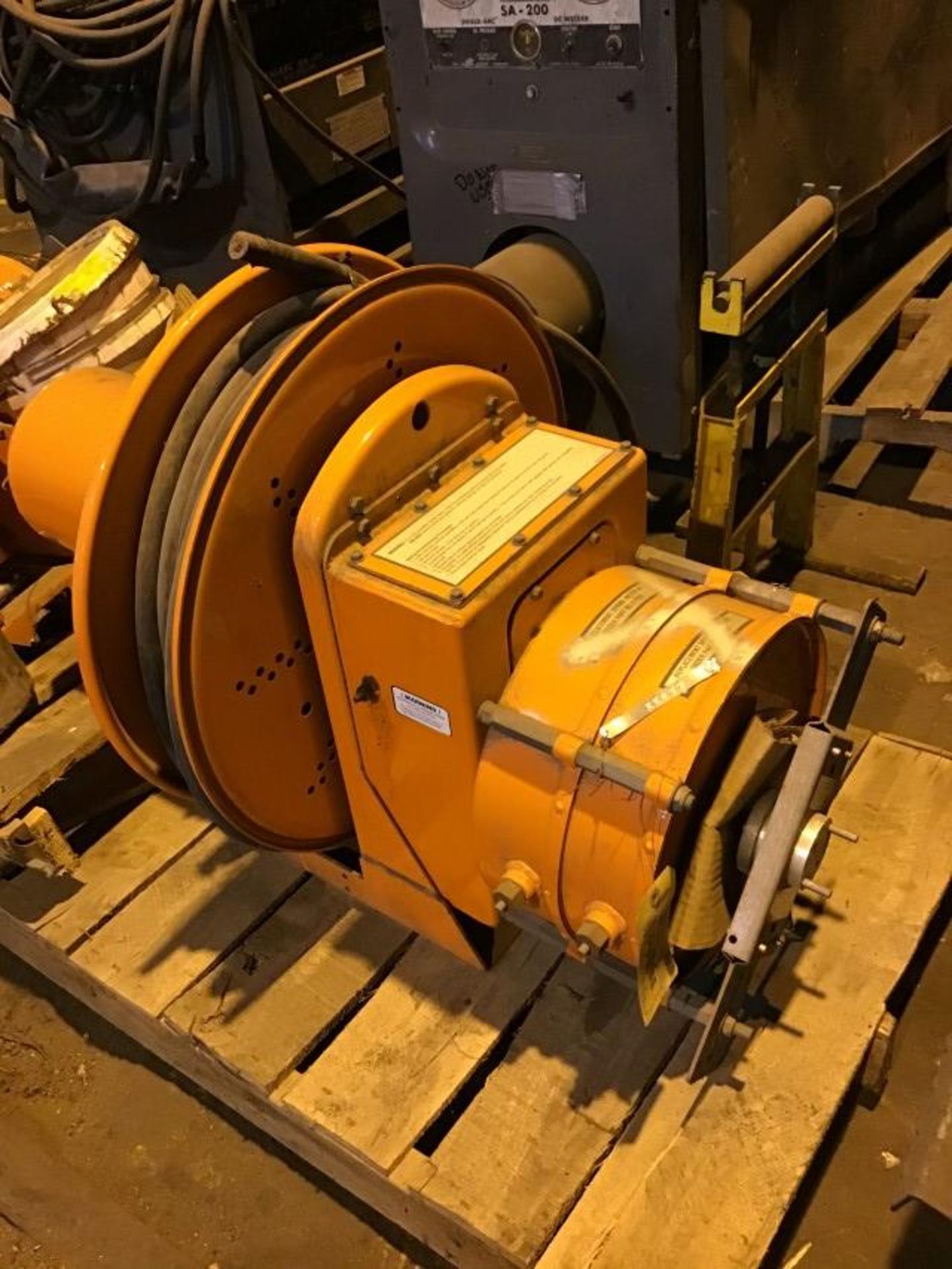 Cable Reel, 125 Amps, Reel to Lift 130 ft. of 6 AWG, 2 Cond. Cable at 150 fpm (Condition Good) [