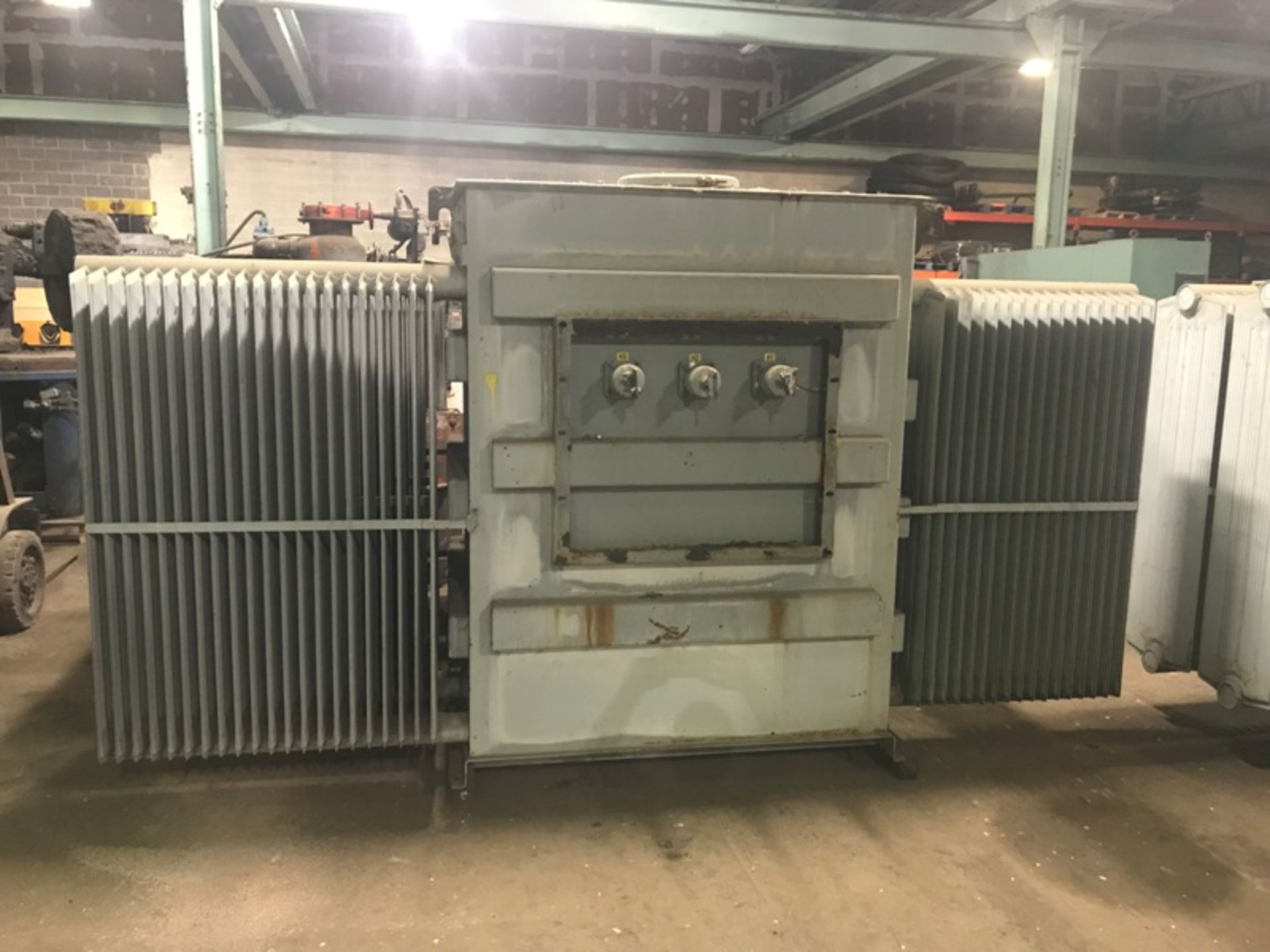 1998 ALSTOM 3500 KW FURNACE TRANSFORMER RATED AT 13,800 VOLT PRIMARY WITH 5 HIGH TAPS, 642D & 642