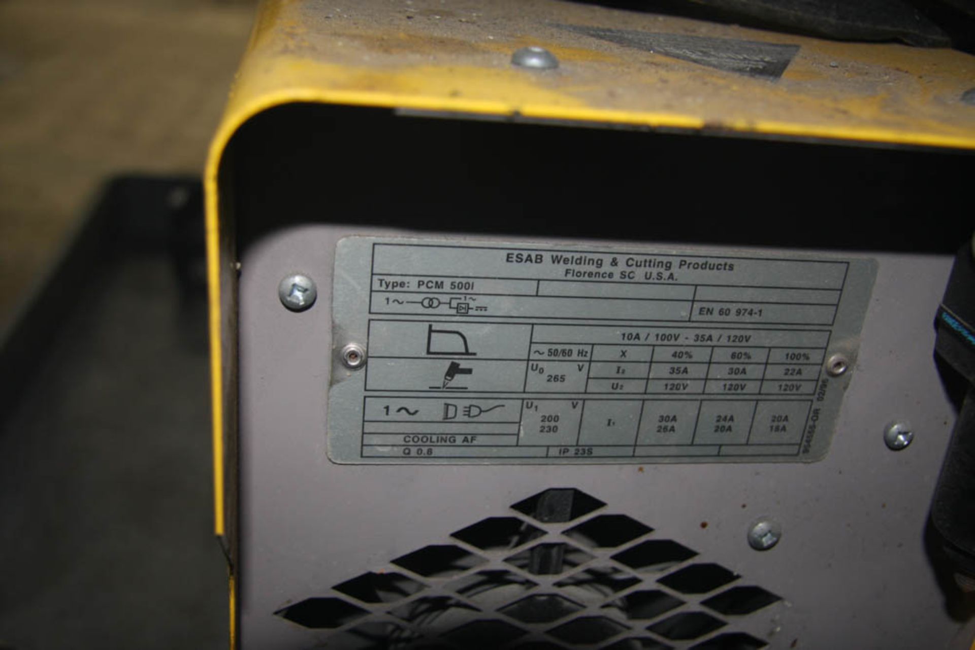 ESAB MDL. PCM-500i PLASMA CUTTING SYSTEM, S/N: POR163104 - Image 3 of 4