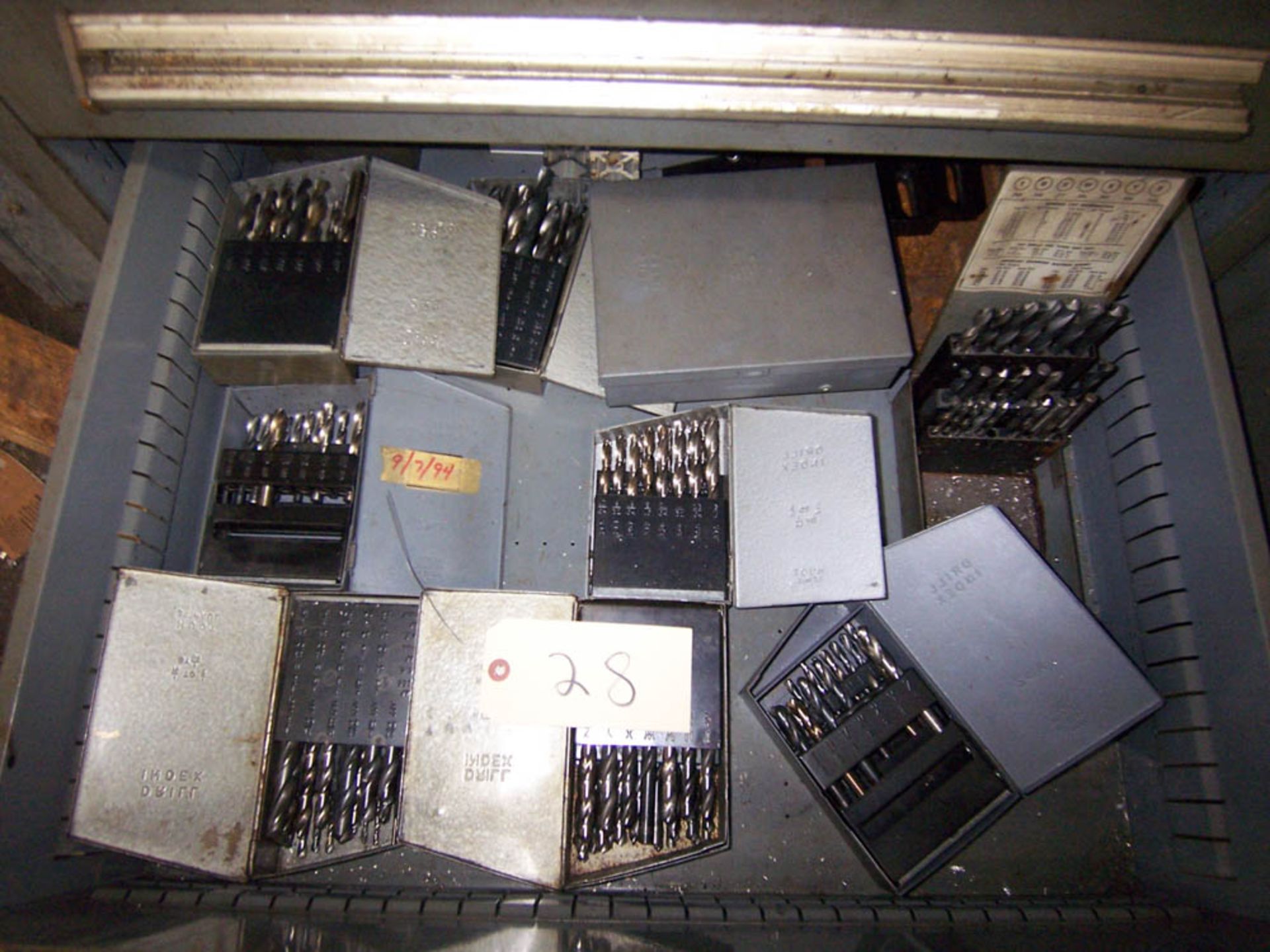 LOT OF DRILL INDEX BOXES & CONTENTS