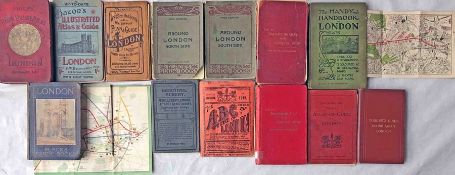 Selection (13) of 1890s & onwards London GUIDES, PLANS etc including issues by Bacon, Philips, W H