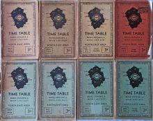 Selection (8) of 1930s London Transport AREA TIMETABLE BOOKLETS comprising North-East Area dated