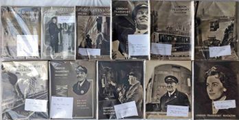 Large quantity (100+) of LONDON TRANSPORT MAGAZINES dated between 1947 and 1958, sorted into volumes