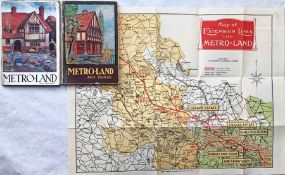 1921 and 1925 editions of "METRO-LAND" BOOKLET published by the Metropolitan Railway. The first