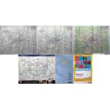 Selection of Railway/London Transport POSTERS comprising 3 x quad-royal poster maps: 'London &