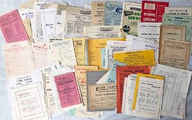 Quantity (c120) of 1950s/60s BUS TIMETABLE LEAFLETS from a wide range of operators, large and small,