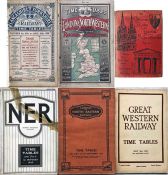 Selection (6) of RAILWAY TIMETABLE BOOKS & OFFICIAL GUIDE comprising timetables: 1899-1900