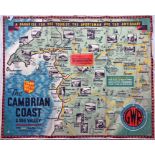 1930s Great Western Railway (GWR) quad-royal POSTER 'The Cambrian Coast & Dee Valley - a paradise