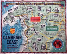 1930s Great Western Railway (GWR) quad-royal POSTER 'The Cambrian Coast & Dee Valley - a paradise