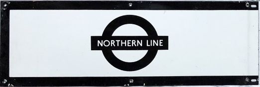 1960s/70s London Underground enamel PLATFORM FRIEZE PLATE for the Northern Line with the line name