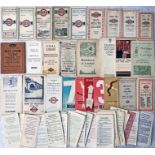 Quantity (27) of 1920s-onwards LCC Tramways, LGOC, LUT, London Transport POCKET MAPS & LEAFLETS incl