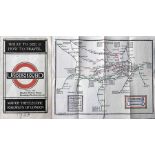 1922 London Underground MAP OF THE ELECTRIC RAILWAYS OF LONDON 'What to See & How to Travel' with