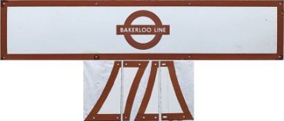 1960s/70s London Underground enamel PLATFORM FRIEZE PLATE for the Bakerloo Line with the line name