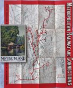 1931 edition of "METRO-LAND" BOOKLET issued by the Metropolitan Railway. Complete with fold-out