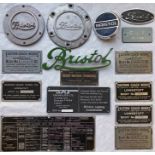 Selection of bus BADGES & PLATES, mostly Bristol and Eastern Coach Works plus examples from Massey