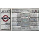 1925 London Underground MAP of the Electric Railways of London "What to see and how to travel",