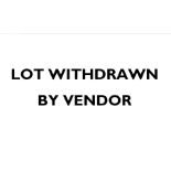 LOT WITHDRAWN BY VENDOR