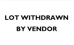 LOT WITHDRAWN BY VENDOR