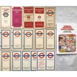 Selection (16) of London Underground POCKET MAPS, mostly Beck diagrams, dated from 1935-1970, a