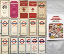 Selection (16) of London Underground POCKET MAPS, mostly Beck diagrams, dated from 1935-1970, a