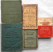 Selection (5) of 1910 & onwards RAILWAY TIMETABLES comprising June 1910 LB&SCR Appendix to the