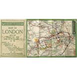 1912 London Underground POCKET MAP "What to See and How to See it" printed by George Philip & Son