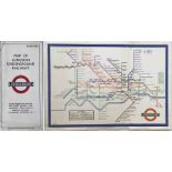 1933 first edition of the H.C. Beck London Underground diagrammatic card POCKET MAP with the