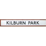 1960s/70s London Underground enamel FRIEZE PANEL from the platforms at Kilburn Park on the