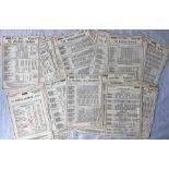 Quantity (55+) of 1930-33 London General Omnibus Co PANEL TIMETABLES for routes numbered between