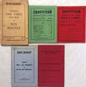 Selection (3) of 1920s bus TIMETABLE BOOKLETS comprising East Surrey Traction dated 14/10/25,