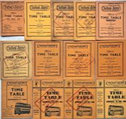 Selection (13) of 1933-50 Chatham & District Traction Company TIMETABLE BOOKLETS, all different