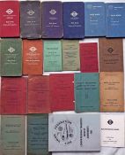 Selection (9) of London Transport RULE BOOKS from the 1930s-60s covering Central Buses, Country