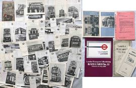 Large quantity of 1930s-on London General/London Transport Commercial Advertising Dept BOOKLETS &