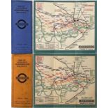 Pair of London Underground 'Stingemore' linen-card POCKETS MAPS comprising c1931 issue with blue