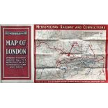 1924 Metropolitan Railway POCKET MAP, the Met's own version of the London Underground map. This is