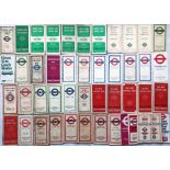 Bundle (46) of 1930s-70s London Transport POCKET MAPS including examples from the Underground,