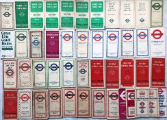 Bundle (46) of 1930s-70s London Transport POCKET MAPS including examples from the Underground,