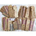 Large quantity (approx 350) of 1920s/30s London County Council (LCC) Tramways PUNCH TICKETS. A