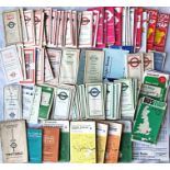 Considerable quantity (100+) of 1930s-70s (mostly 1950s/60s) London Transport etc POCKET MAPS,