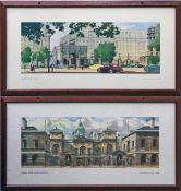 Pair of railway CARRIAGE PRINTS from the LNER post-war series comprising 'London, Marble Arch' by