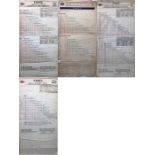 Trio of London Transport TROLLEYBUS FARECHARTS comprising double-sided card issue for routes 661 &