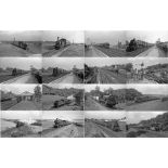 Quantity (c100) of 1940s/50s b&w STEAM RAILWAY NEGATIVES (120-size, 9cm x 6cm) taken by the