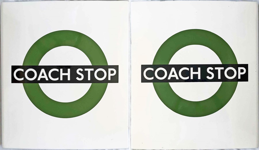 1980s London Transport enamel COACH STOP FLAG (compulsory version). A most unusual variant, in E3