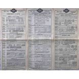 Trio of 1923/24 Underground Group Tramways (London United Tramways) tram stop PANEL TIMETABLES