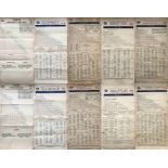 Selection (5) of London Transport Tramways FARECHARTS, all double-sided card issues and comprising