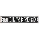 South-Eastern & Chatham Railway (SECR) enamel DOORPLATE "Station Master's Office". Stated by