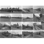 Quantity (c100) of 1940s/50s b&w STEAM RAILWAY NEGATIVES (120-size, 6cm x 4.5cm) taken by the