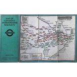 1926 London Underground linen-card POCKET MAP from the Stingemore-designed series of 1925-32. This