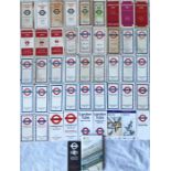 Quantity (46) of London Underground POCKET MAPS, mostly diagrammatic card maps, from 1935-2009.