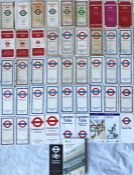 Quantity (46) of London Underground POCKET MAPS, mostly diagrammatic card maps, from 1935-2009.